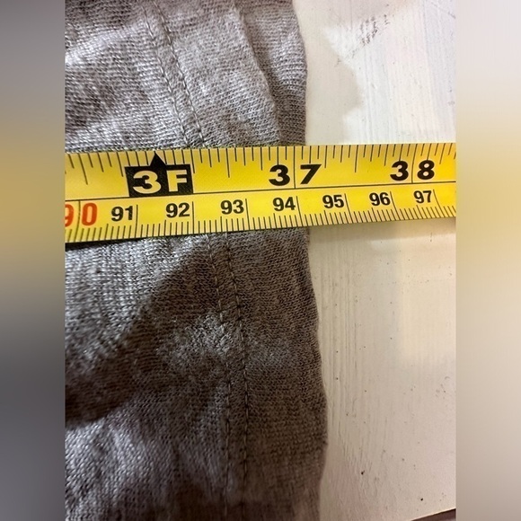 Garnet Hill Dress Womens Small Linen V Neck Peplum Midi Gray lightweight Summer - Picture 8 of 8